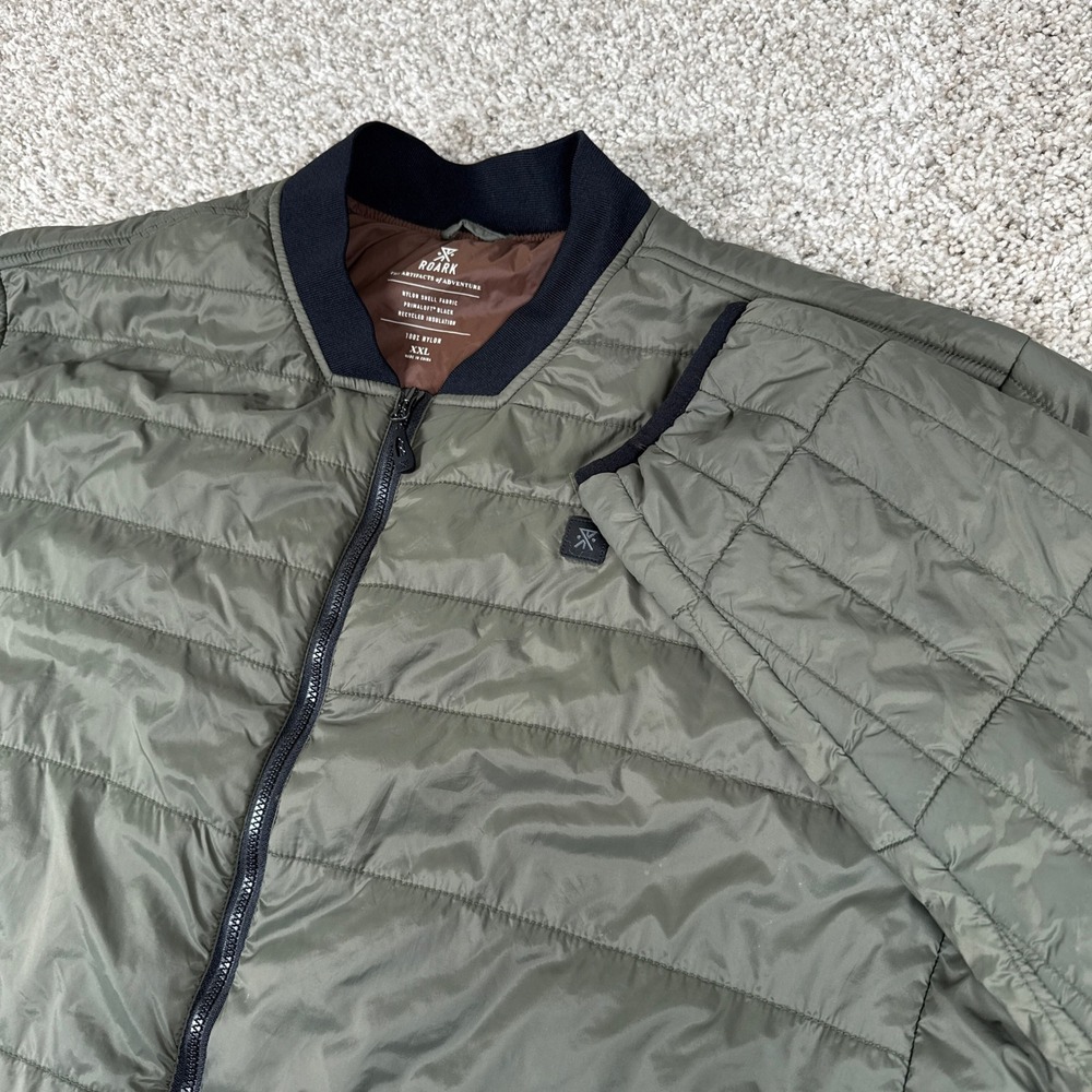 Roark‎ Jacket Mens XXL Olive Green Primaloft Insulated Great Heights Bomber